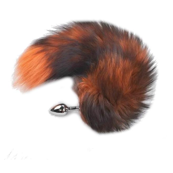Fox Faux Fur Tail Metal Anal Stainless Steel Butt Plug  Butt Plug Tails