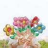 10pcs Colorful Flower Bouquet Balloon Set Aluminum Foil Five Petal Flower Balloon  Mother's Day