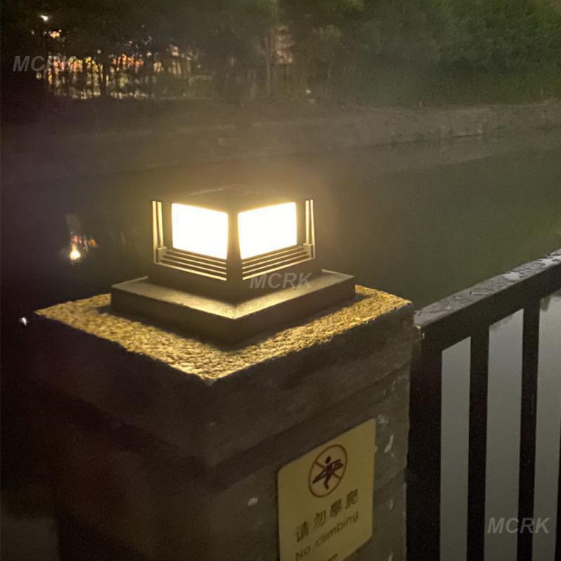 Солнечный свет, забор, свет IP54, наружный солнечный столб, лампа для украшения сада, ворот, двора, коттеджа, солнечная лампа