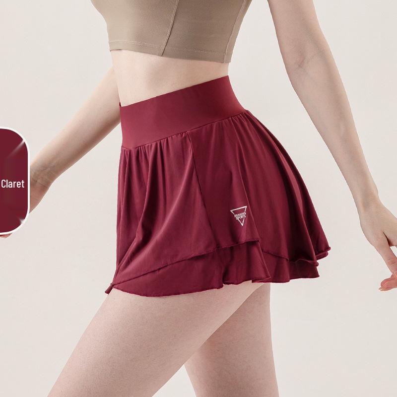 Женская быстросохнущая спортивная юбка: Теннисная, бадминтонная, беговая, йога-юбка-шорты с защитой от просвечивания