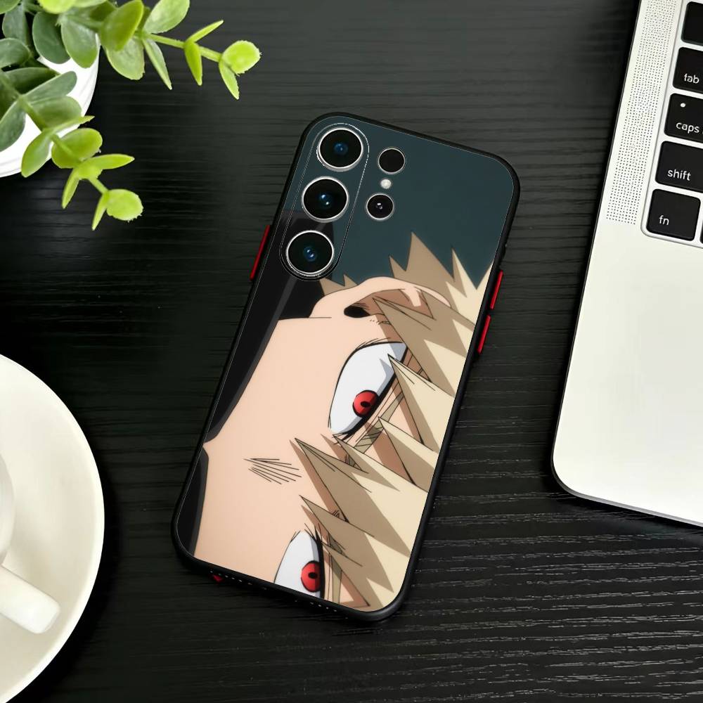 Чехол для телефона Katsuki Bakugo E-Hero Academia Для Samsung S26,S25,S24,S23,S22,S21,S20,S30,Ultra,Plus,Fe,Note,5G Черный