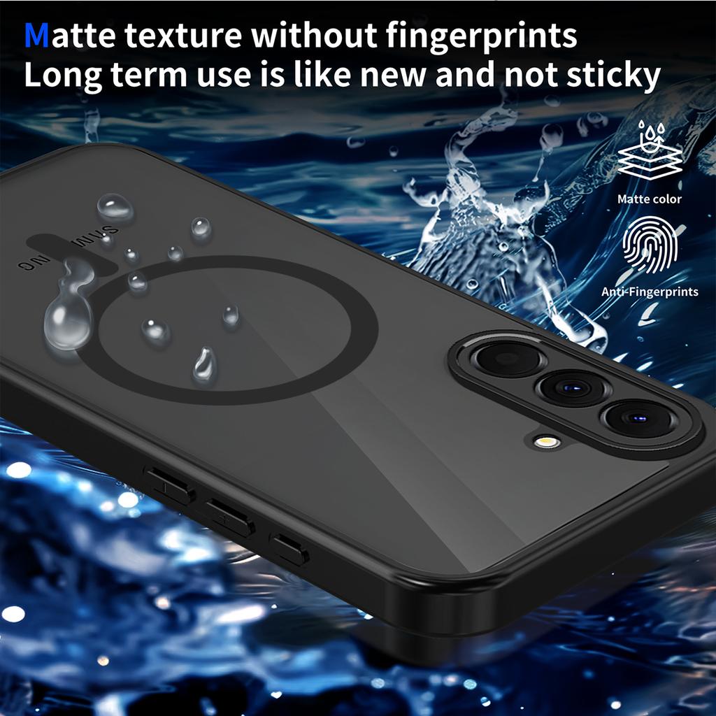 For Samsung Galaxy A37 5G Magnetic Case Skin Touch Matte PC + TPU Anti-Drop Phone Cover