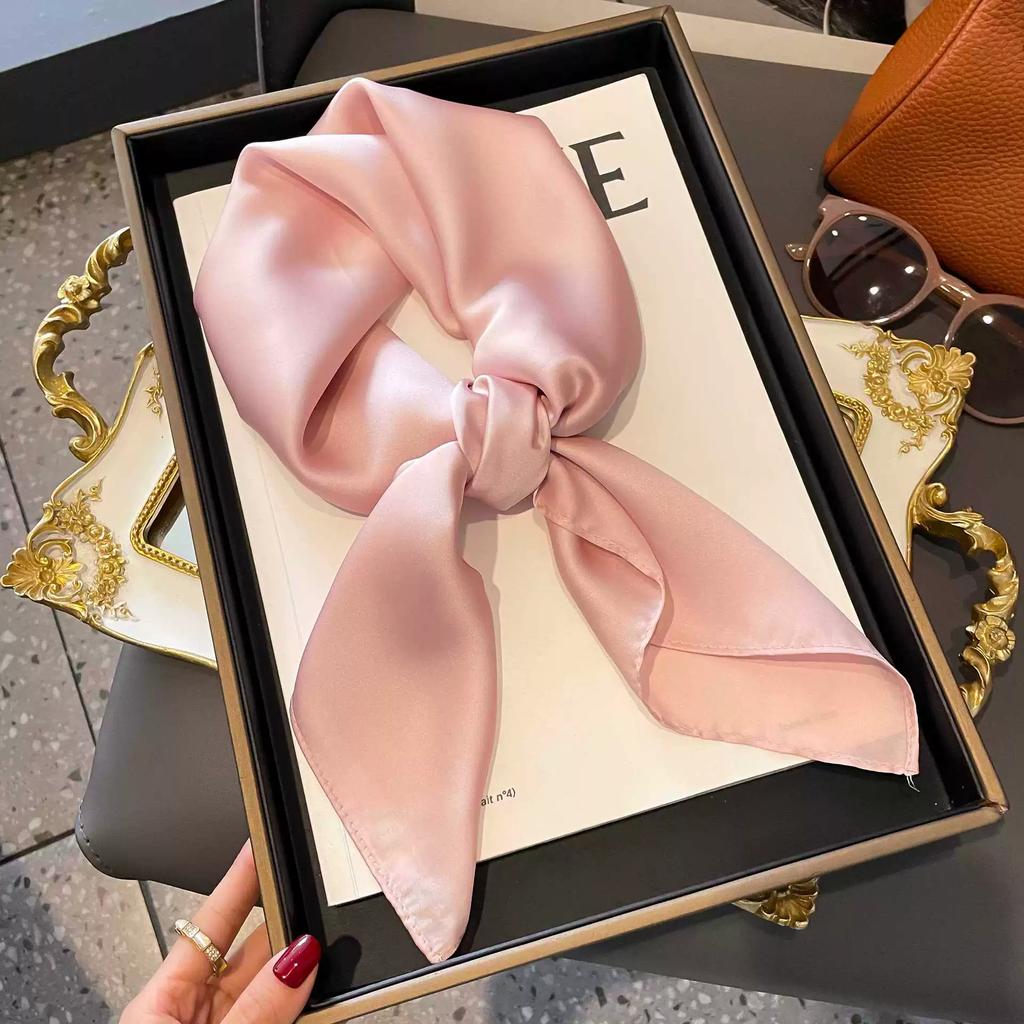 53*53cm Silk Scarves for Woman Fashionable Pattern Smooth To The Touch Spring Summer Sun Protection Silk Scarf