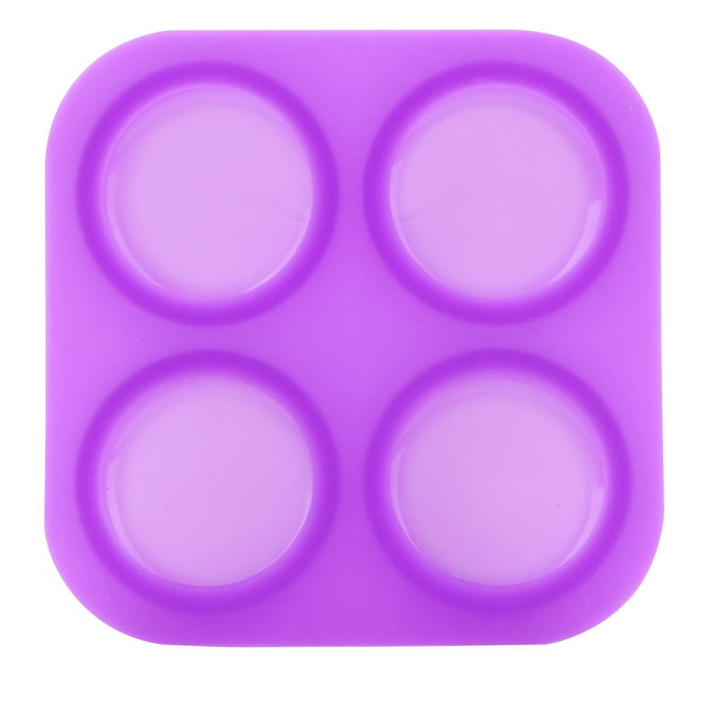 Круглые круглые формы для мыла, многоразовые DIY, ручная работа, инструменты для украшения торта, 4 полости, силиконовые формы для мыла, лоток