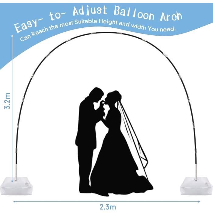 Arche De Ballon - MUOIVG - Réutilisable - 2,3x3,2M - Idéal Pour Mariage Et Événements