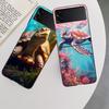Marine Organisms, Sea Turtles, And Animals Phone Case For Samsung Z Flip 7 6 5G Galaxy Z Flip 5 4 3 Black Hard Cell Cover Luxur