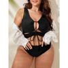 2025 Sexy Push UP Plus Size Swimwear Women Strapped Hollow Large One Piece Swimsuit Backless Beach Big Bathing Suit