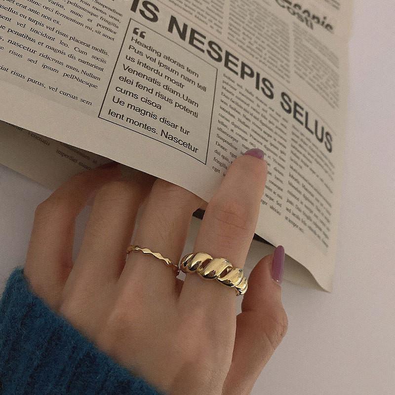 Шикарное кольцо на палец в холодном эстетичном стиле, с позолоченным рогом, для стильных женщин, с регулируемой посадкой