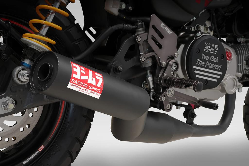 Yoshimura Monkey 125 (21) Прямая стойка глушителя Cyclone, Для автомобилей с установленными подножками Yoshimura Step X-TREAD YOSHIMURA 194-44F-0010 Черный/Стойка для глушителя