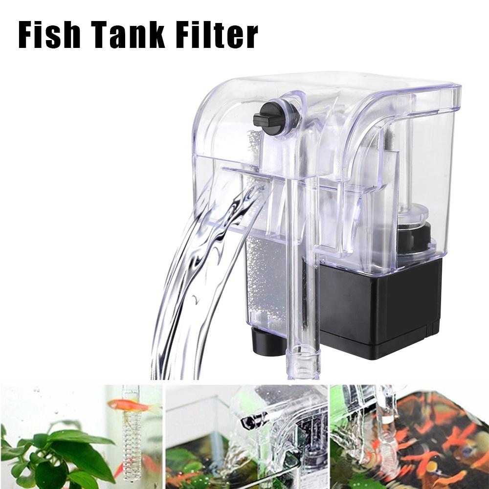 Water Pumps External Hang Up Filter for Aquarium Fish Tank Filter Aquarium Accessoires Oxygen Submersible Water Purifier Mini Aquarium Filter