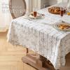 Французская Хлопково-Льняная Скатерть Прямоугольная Скатерть для Обеденного Стола Стола Телевизора Прикроватной Тумбочки Светлая Роскошь Высококачественная Ткань для Кофейного Столика