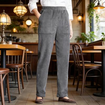 Женские брюки эластичные со средней посадкой повседневные широкие брюки с карманами однотонные свободного кроя домашние брюки для повседневной носки