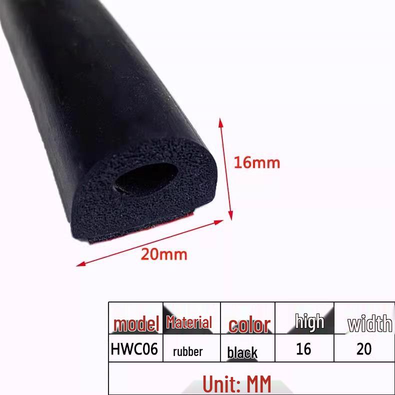 Самоклеящаяся EPDM-пенорезиновая уплотнительная лента D-образной формы для шкафов и распределительных коробок