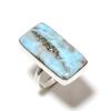 Republic Larimar Handmade 925 Sterling Silver Jewelry Ring Size 6 r8N89