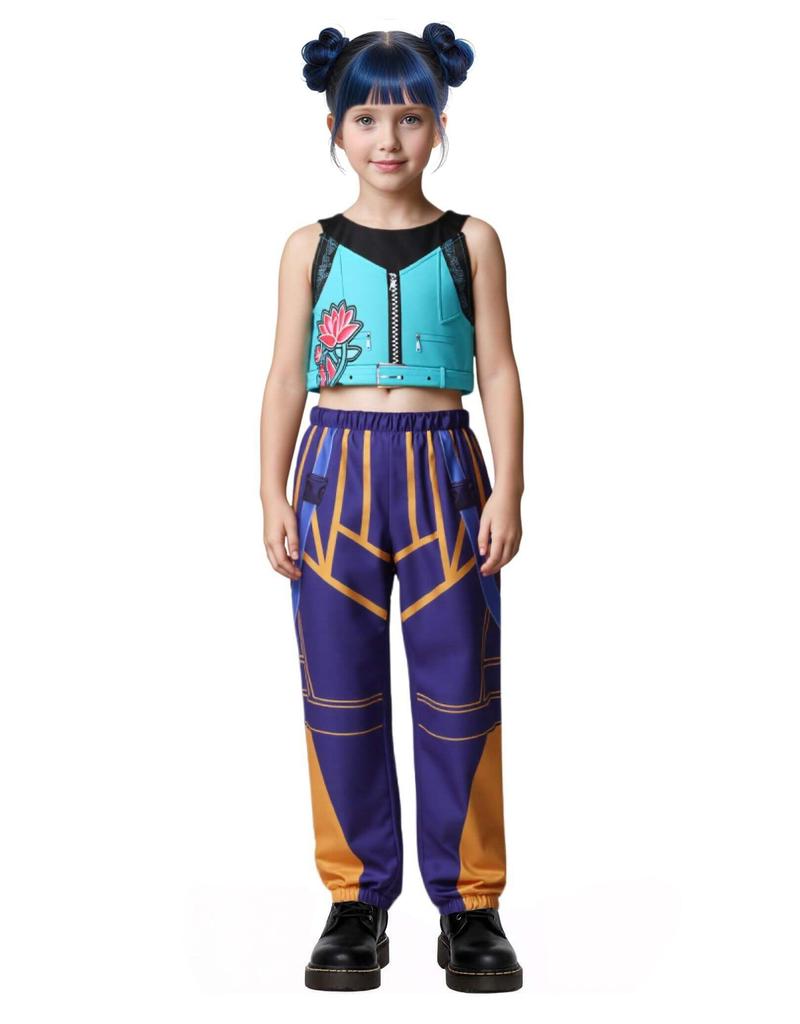 Костюм охотников на демонов K-Pop для мальчиков и девочек Зои Руми Мира Косплей Поп-певцы Женские наряды на Хэллоуин с аксессуарами