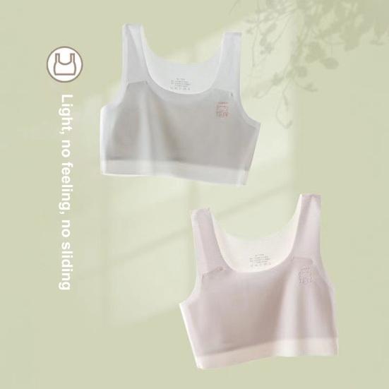 Girl Development Period Bra with Wide Elastic Straps Seamless Breast Support And Coverage No Steel Rings High