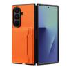 Роскошный складной кошелек-держатель для карт из кожи личи для Samsung Galaxy Z Fold 7 6 Fold5, ударопрочный чехол из мягкого силикона