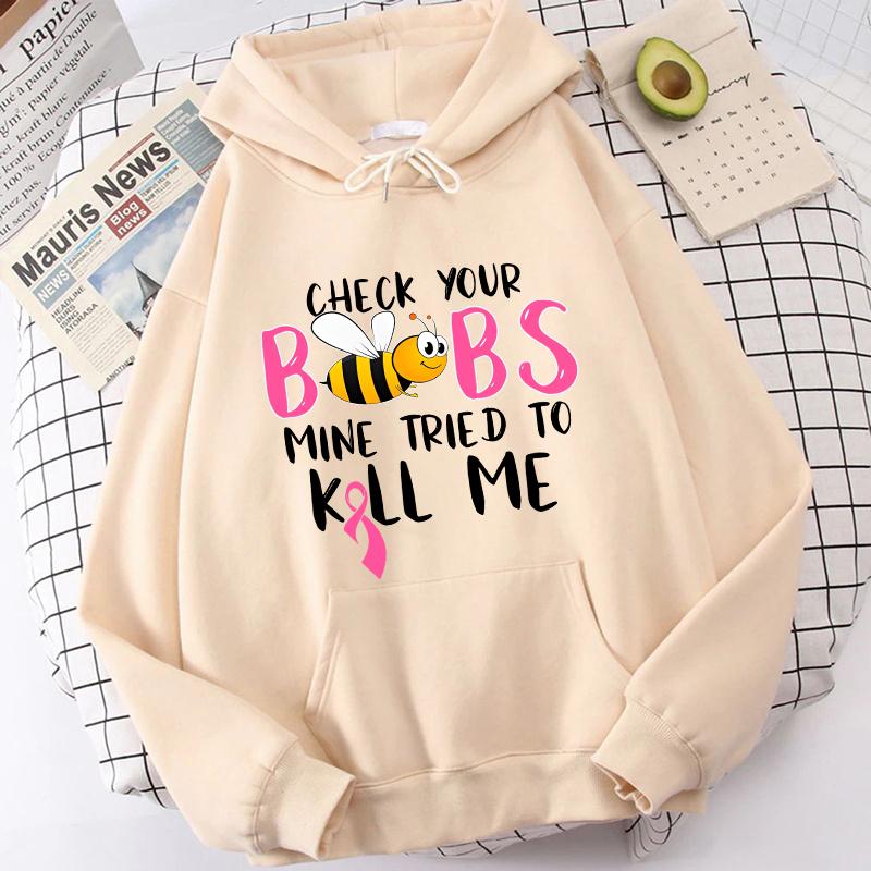 (Unisex Hoodie)Толстовки с капюшоном от рака молочной железы, пуловер, толстовка с капюшоном унисекс, уличная одежда Харадзюку с длинным рукавом