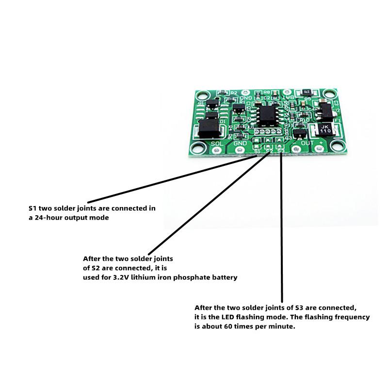 Solar Light Controller 3.7V 6V 12V 1A Solar Lawn Light Controller Solar Insert Light Controller Lawn Light Circuit Board
