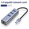 USB 3.0 Gigabit Ethernet Adapter RJ45 LAN Network Hub Card with Plug and Play for Laptop PC Mac