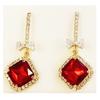 [R8463] - Designer Earrings 'Sissi' Red Gold - 35x15 Mm