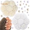 5600 Pcs Half Round Faux Pearls Flat Back Beads Bulk with Storage Box Assorted Sizes Fake Pearl Beads for Crafting DIY Nail Art Phone Decoration