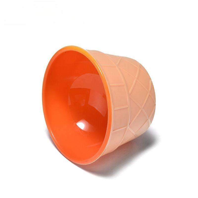 Egg tart small bowl candy color ice cream bowl creative ice cream ice cream bowl plastic bowl spoon set
