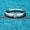 0.3CT Princess Cut Moissanite Engagement Ring for Women Men Colorless Diamond Weddig Bands Sterling Silver Bridal Gift