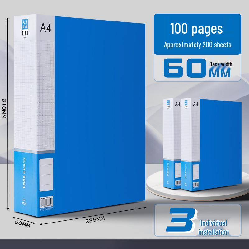 A4 Transparent Multi-layer Document Binder for Office and Study Supplies