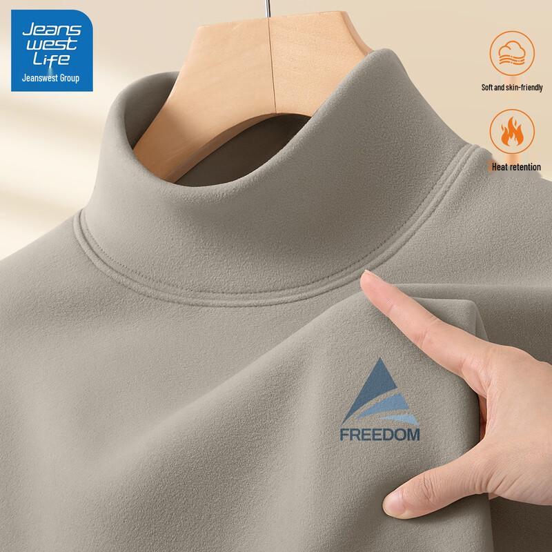 JEANSWEST LIFE Мужская термофутболка с длинным рукавом и подкладкой из флиса