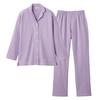 Пижама KAIMIN NAVI Good Sleep Long Long Easy to Turn Cotton Fleece Light [Gunze] Navigation, Рукава, Штаны, Верх, Смесь, Подкладка, Женская