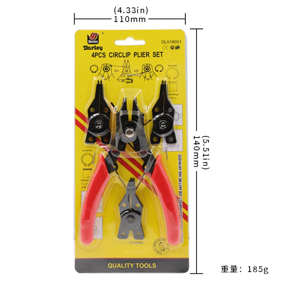 Абсолютно новый хороший эффект прямые головки автозапчасти градус изогнутая головка комплект плоскогубцы стопорное кольцо инструмент водонепроницаемые автомобильные аксессуары