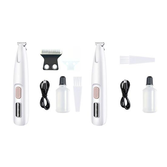 Dog Paw Trimmer with LED Light 3-in-1 Electric Dog Hair Grooming Clipper Low Noise Cordless Rechargeable Pet Shaver for Paws Ears Face Rump