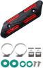 UB-Lab. Motorcycle Universal Muffler Heat Guard Motorcycle Stainless Steel Heat Resistant Cover Carbon Style Shield Silencer Protector Red