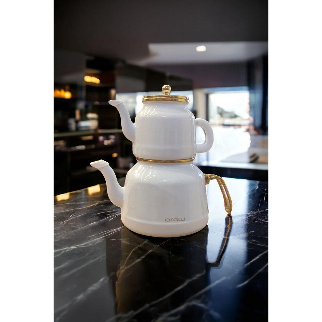 En-4534 Набор чайников с белой эмалью