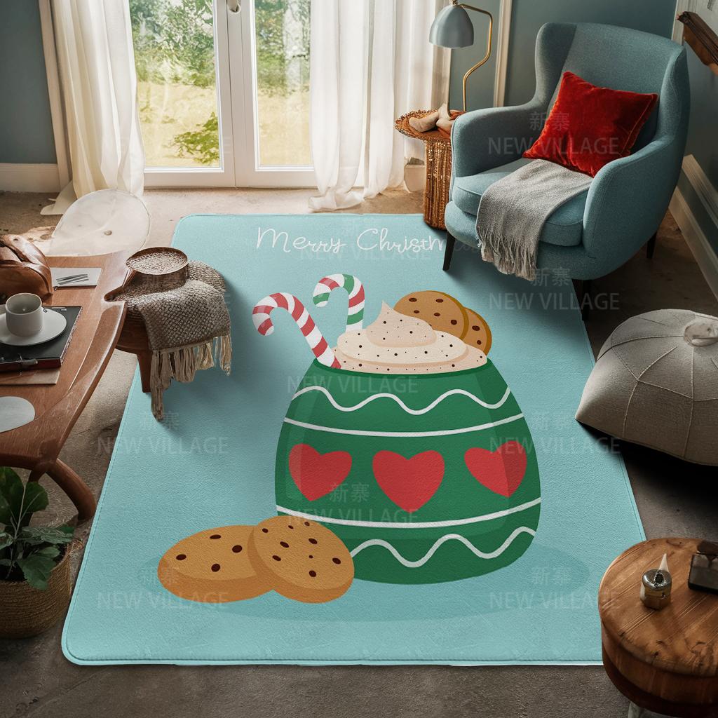 Ковер у входа в дом Домашний коврик у двери Гостиная Ванная Комната Ноги ванная комната Нескользящие коврики с водопоглощением для ванной Счастливого Рождества зима