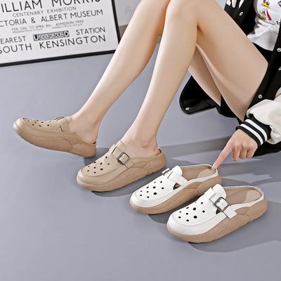 Женская обувь без шнуровки Легкие удобные дышащие полутапочки Полые теннисные туфли Кроссовки с сеткой Air Soft Подушка Туфли на танкетке