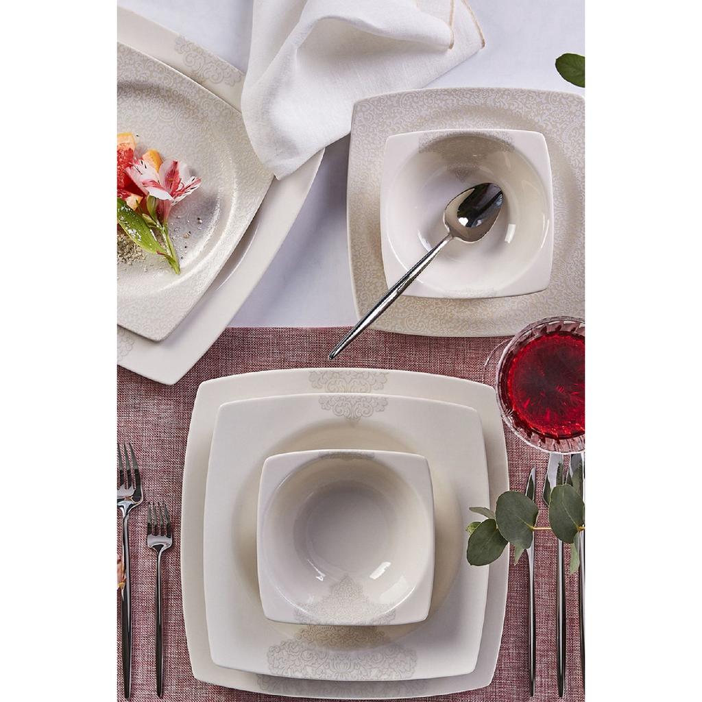 Flava 24 Piece Porcelain Dinner Set For 6 People