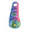 Cat Tunnel Straight Shaped Rainbow Wave Color Fun Interactive Foldable Kitten Tunnel for Indoor