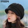 Female Autumn Winter Thickened Warm Ear-protection Beret Women Solid Color Windproof Cold-proof Warm Versatile Hats
