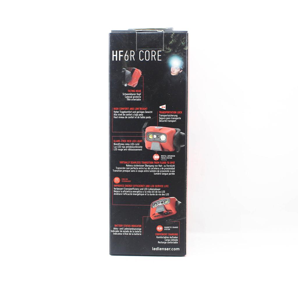 Ledlenser Налобный фонарь HF6R Core 800 люмен IP68 126 г перезаряжаемый красный (4340)