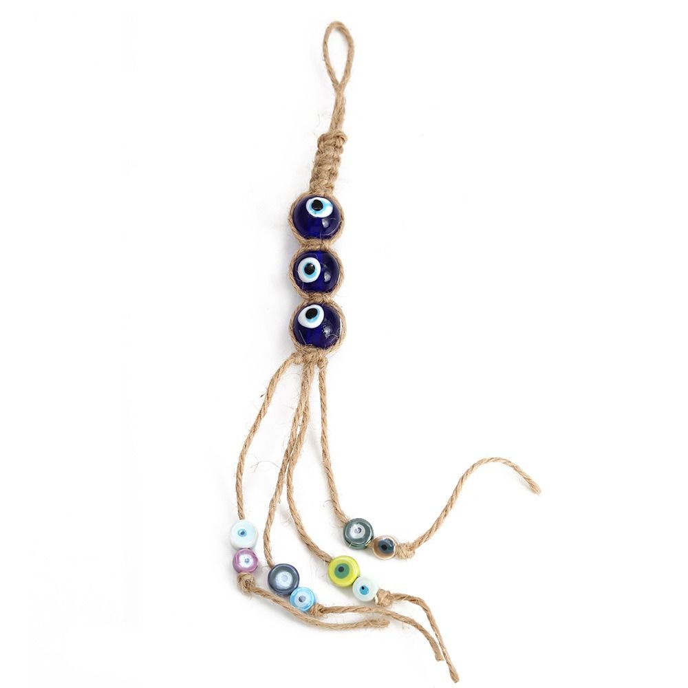 Hanging Colorful Bead Home Wall Hanger Demon Eye Pendant Car Hanger Decoration Blue Eye Key Chain