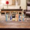 Nativity Scene Ornament Religious Decor Wood Crafts Set Figurine Christian