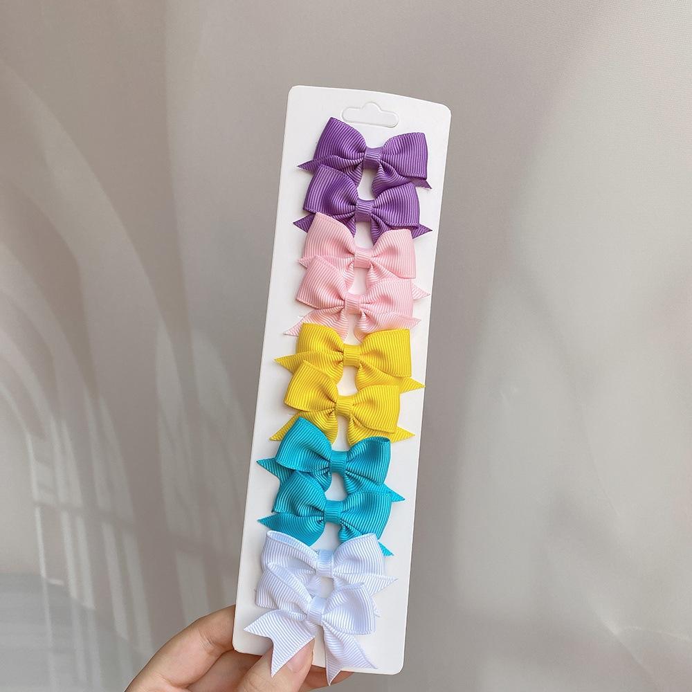 10PCS New Swallowtail Bow Children's Hair Clips Hair Accessories Set Cute Hundred Girls Hair Cards