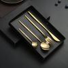 Luxury Stainless Steel Cutlery Set for Western Style Restaurant, Steak Knife and Fork, Spoon, Gift Box Set