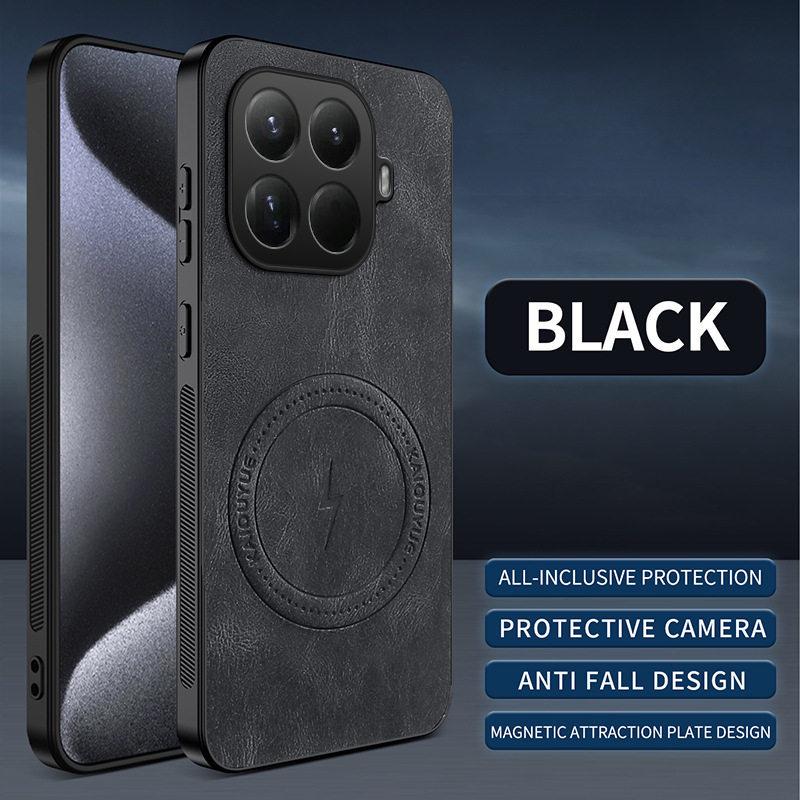 Чехол Xiaomi 15T/Mi 14T Pro из кожи и силикона с магнитной застежкой – Унисекс, Полное покрытие, Защита от падений
