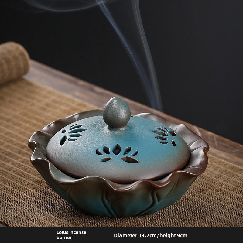 Керамическая курильница для благовоний Lotus Creative Retro Ornament Zen Aromatherapy Burner, без индивидуальной доставки благовоний