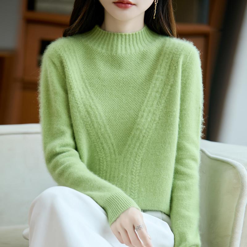 Женский кашемировый свитер Qinghe кашемир 30% кашемир 70% шерсть осенне-зимний пуловер теплый и модный
