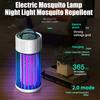 Электрическая лампа от комаров с фиолетовым светом, двойной режим, регулируемый широкий диапазон покрытия, для использования в помещении и на открытом воздухе, портативный беспроводной истребитель от комаров