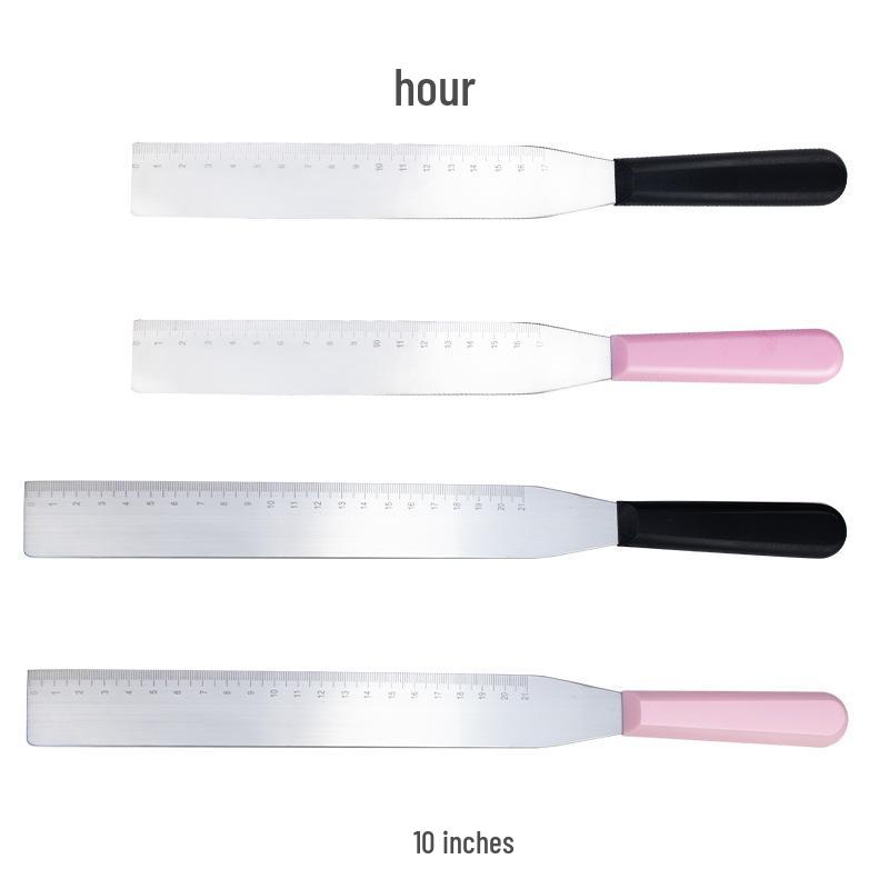 Нержавеющая сталь Прямоугольный шпатель для глазури со шкалой для разглаживания торта